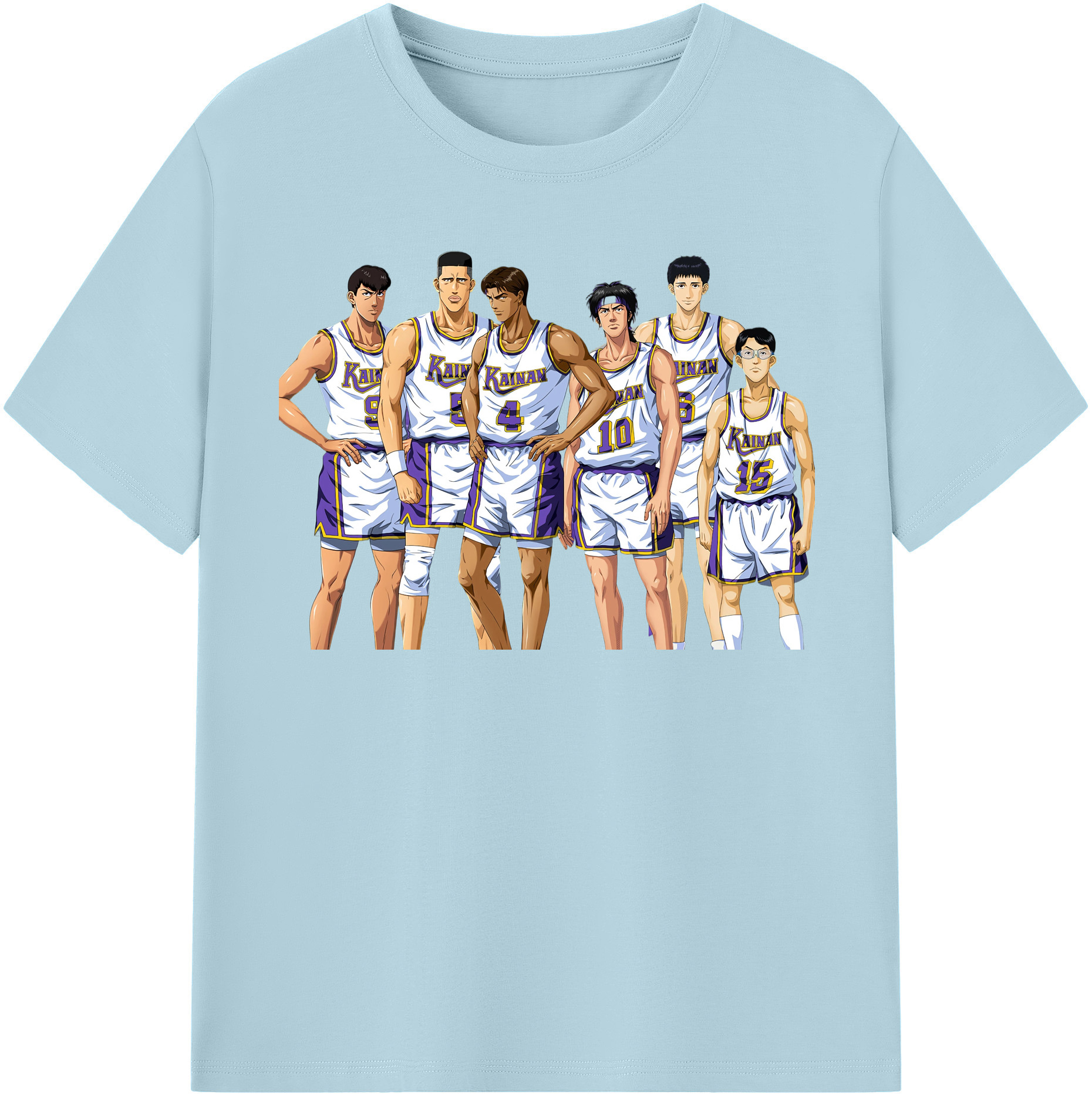 SLAM DUNK／スラムダンク 綿100％半袖Tシャツ（フロントプリント）